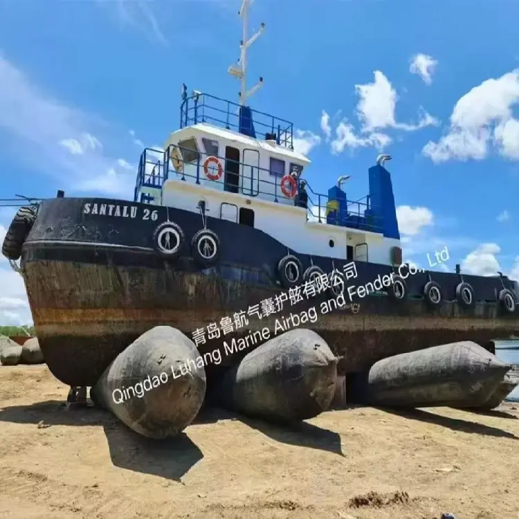 Kuģu palaišana un jūras piepūšamā gumijas gaisa spilvena